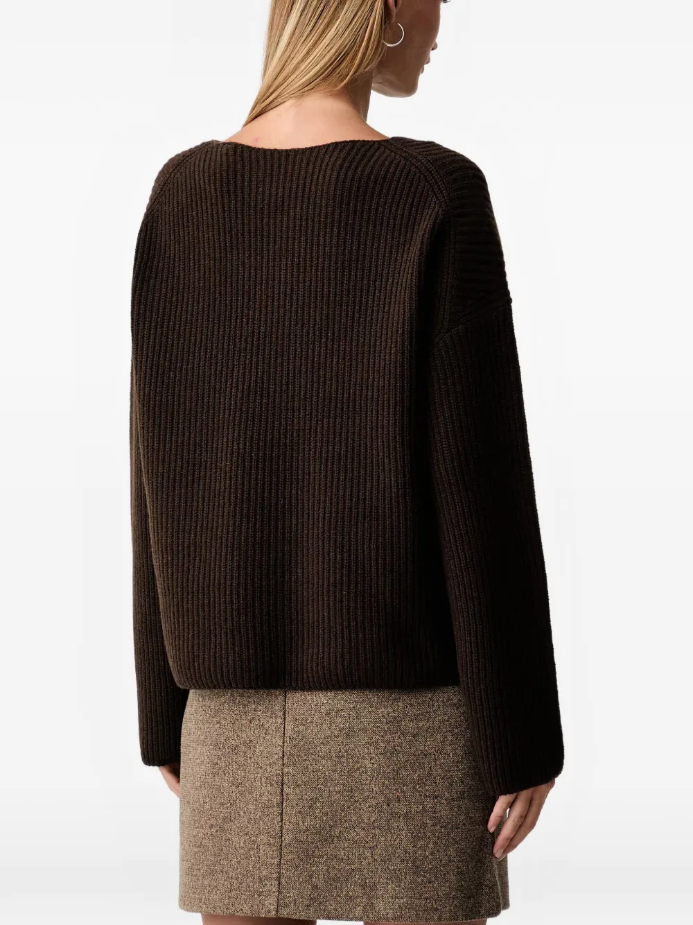 Marc O'Polo Trui met boothals Bruin