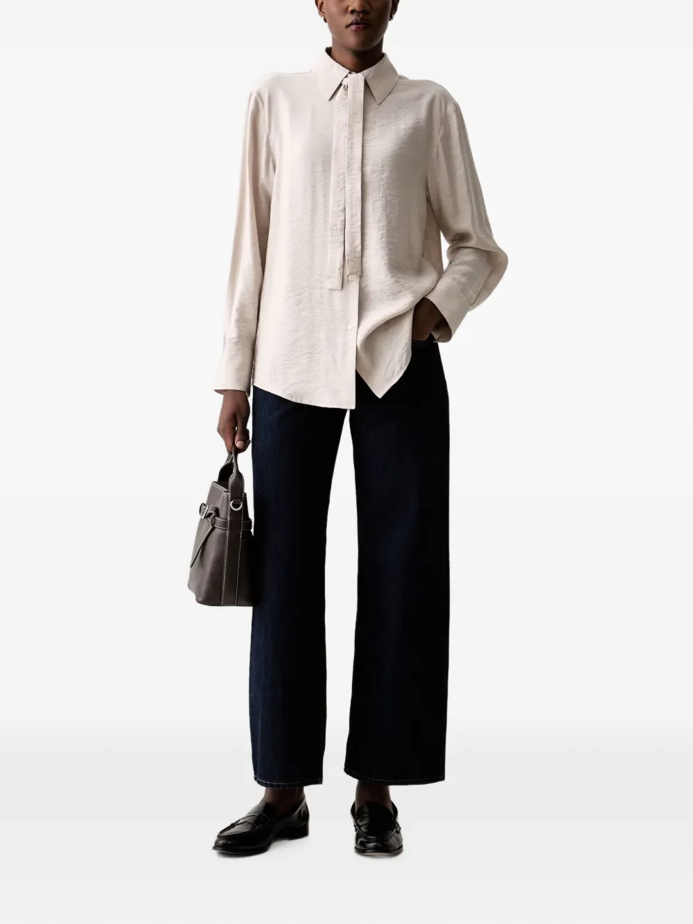 Marc O'Polo Blouse met strikdetail Beige