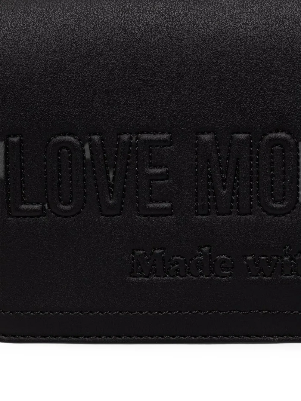 Love Moschino Schoudertas met logo-reliëf Zwart