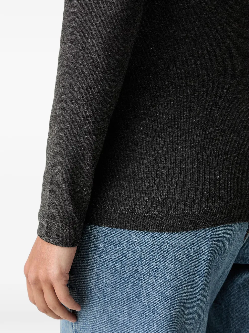 Marc O'Polo Ribgebreide top Grijs