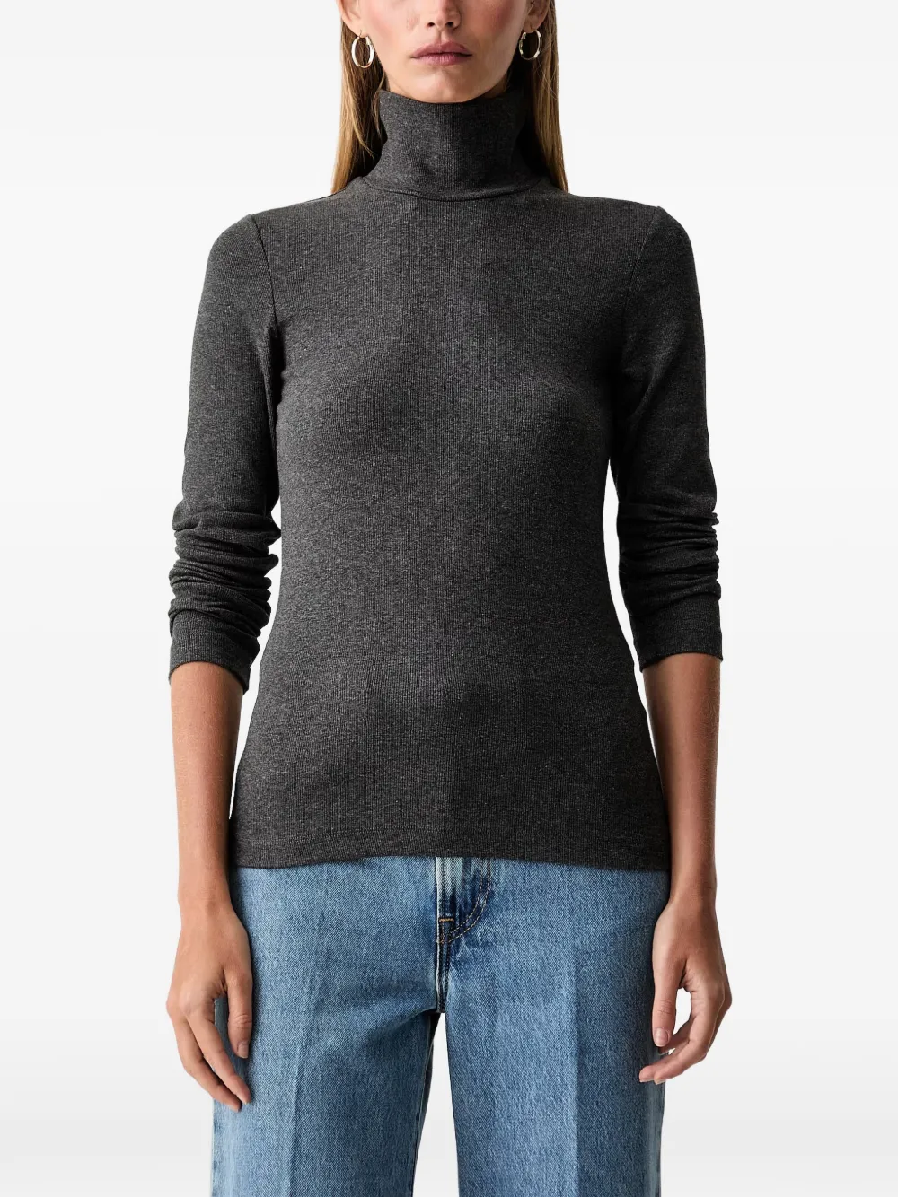 Marc O'Polo ribbed-knit roll-neck top - Grigio