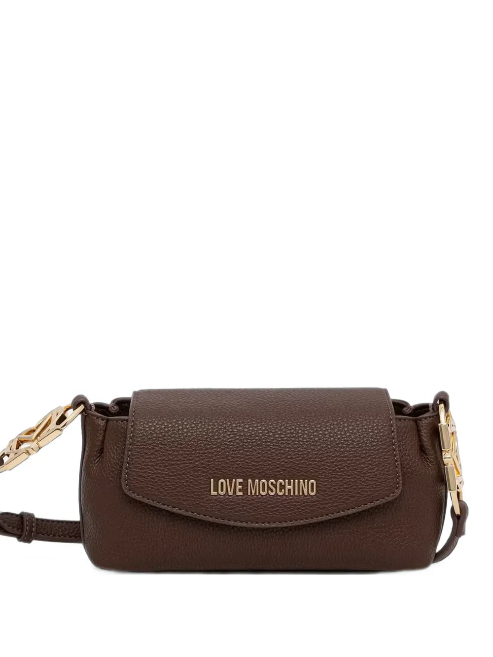 Love Moschino logo-lettering cross body bag - Marrone