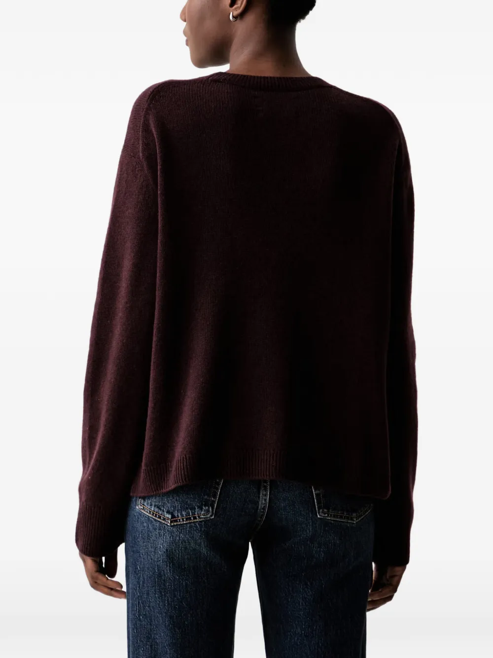 Marc O'Polo Trui met ronde hals Rood