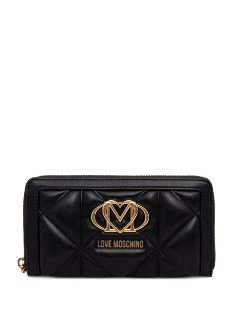 Love Moschino quilted logo-plaque wallet