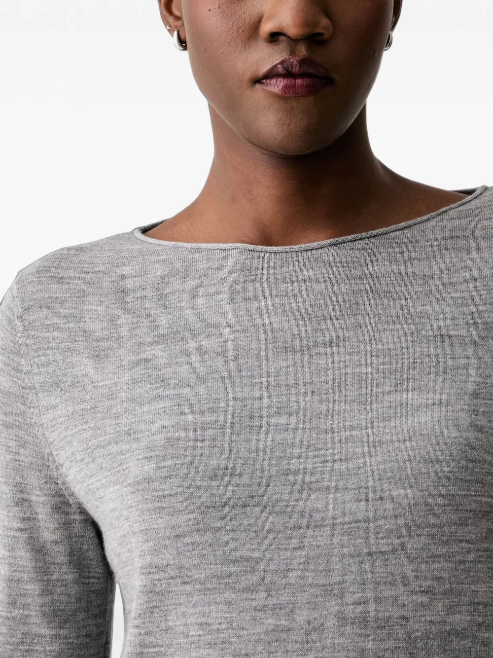Marc O'Polo T-shirt met boothals Grijs