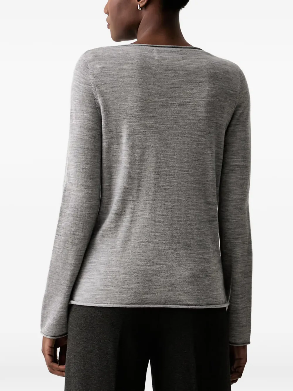 Marc O'Polo T-shirt met boothals Grijs