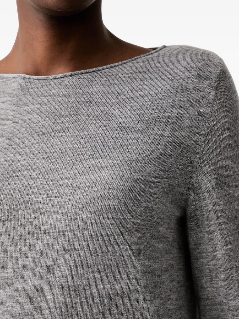 Marc O'Polo T-shirt met boothals Grijs