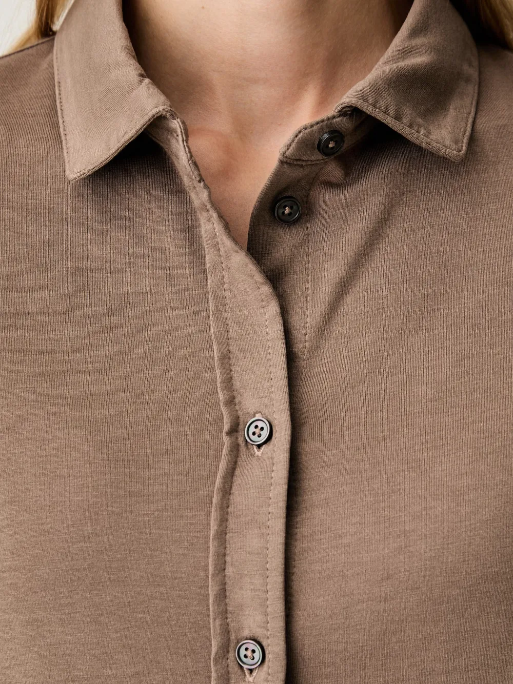 Marc O'Polo Button-up blouse Bruin