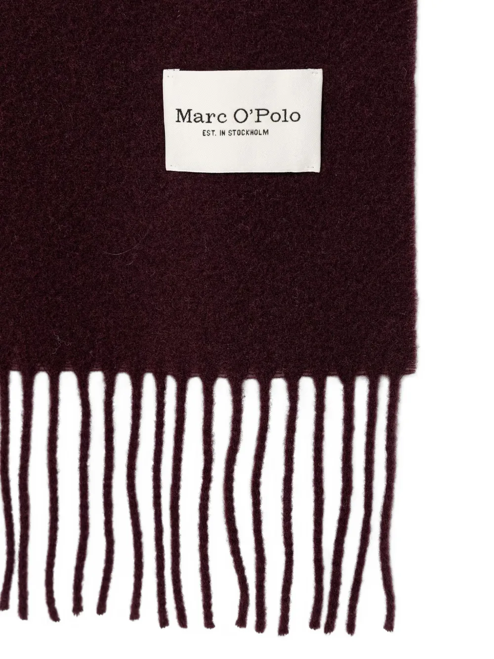 Marc O'Polo Sjaal met franje Rood