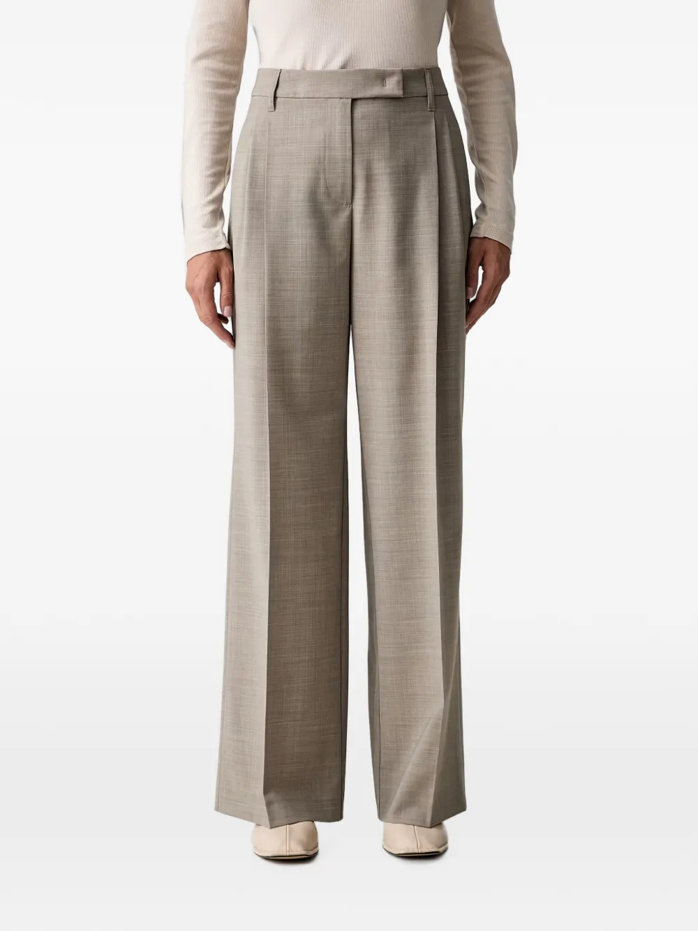 Marc O'Polo pleated wide-leg trousers - Toni neutri