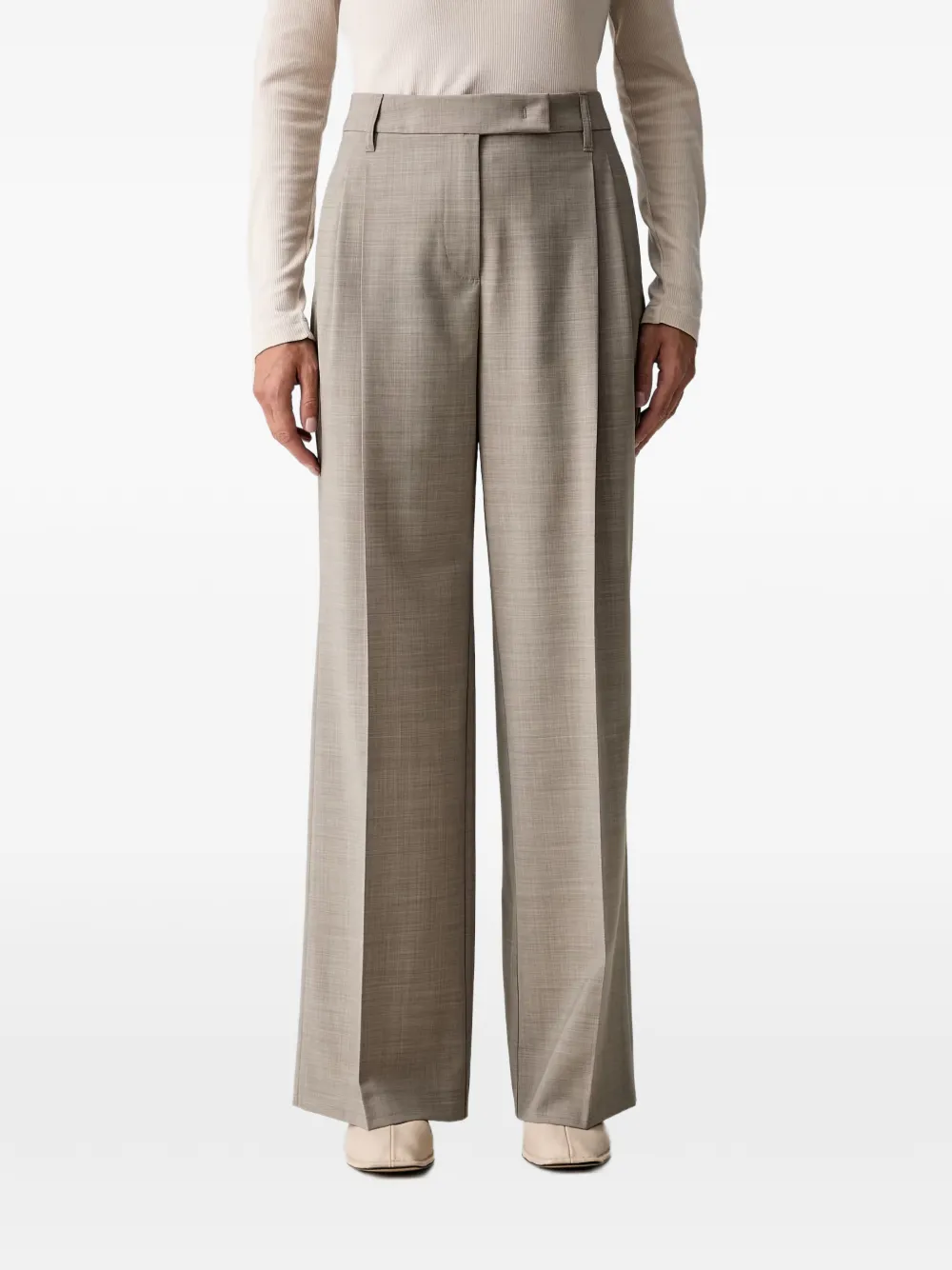 Marc O'Polo pleated wide-leg trousers