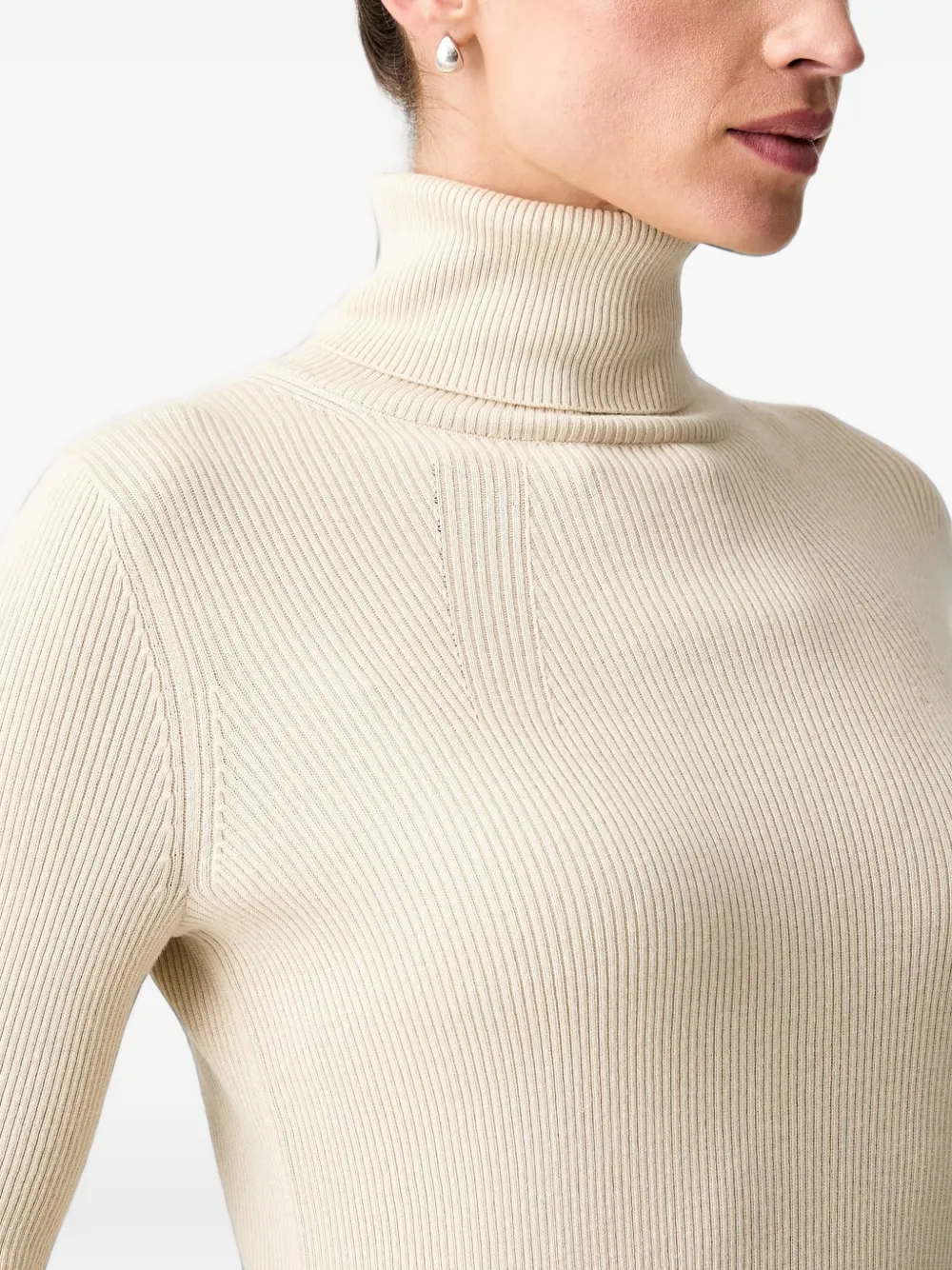 Marc O'Polo Ribgebreide coltrui Beige