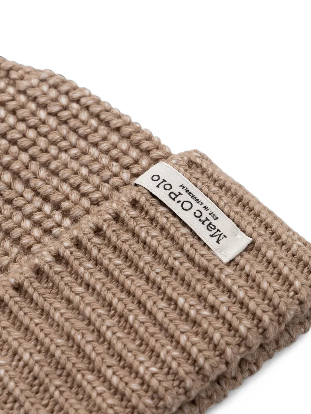 Marc O'Polo Ribgebreide muts Beige