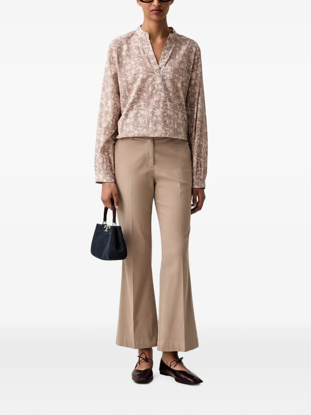 Marc O'Polo Flared pantalon Beige