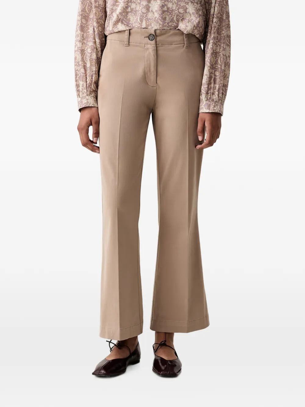 Marc O'Polo Marthe pressed-crease flared trousers