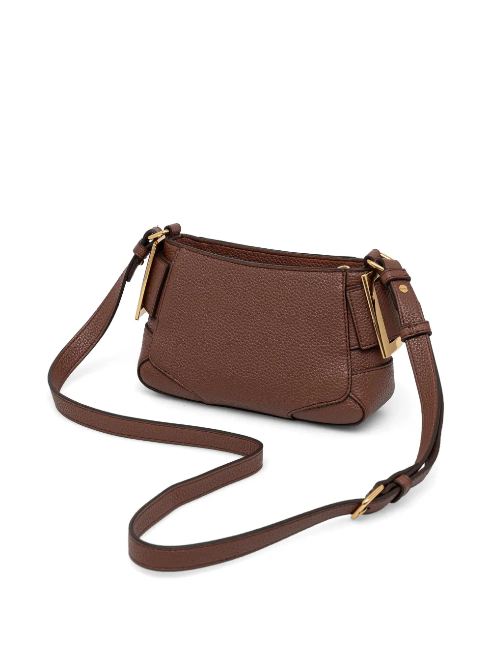 Love Moschino Bewerkte schoudertas met logoplakkaat Bruin