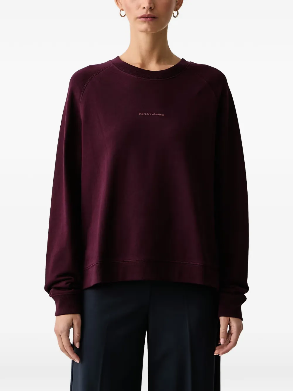 Marc O'Polo logo-print raglan-sleeve sweatshirt - Rosso