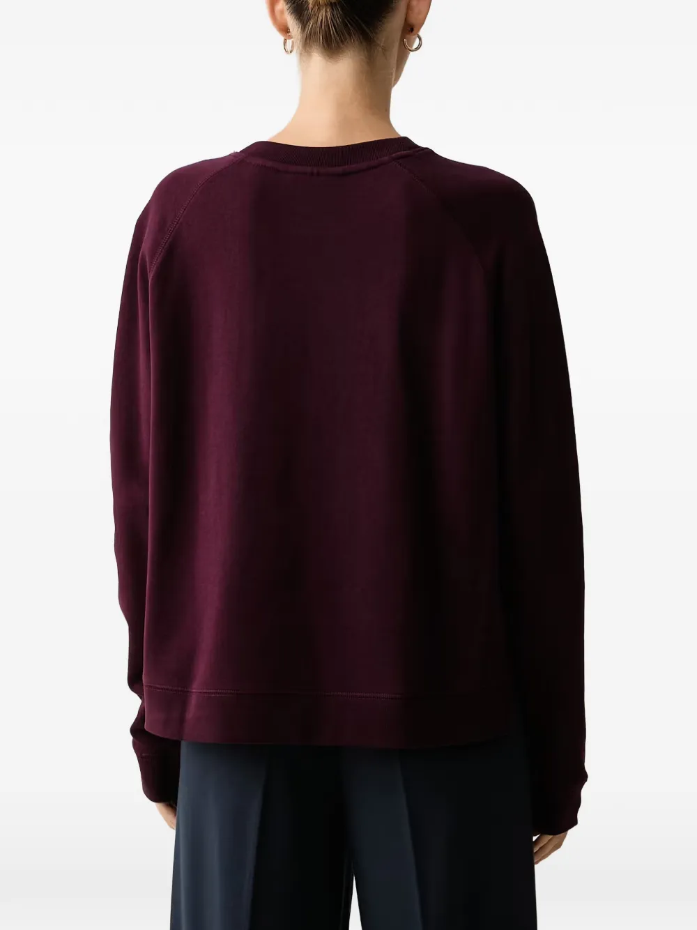 Marc O'Polo Sweater met logoprint en raglan mouwen Rood