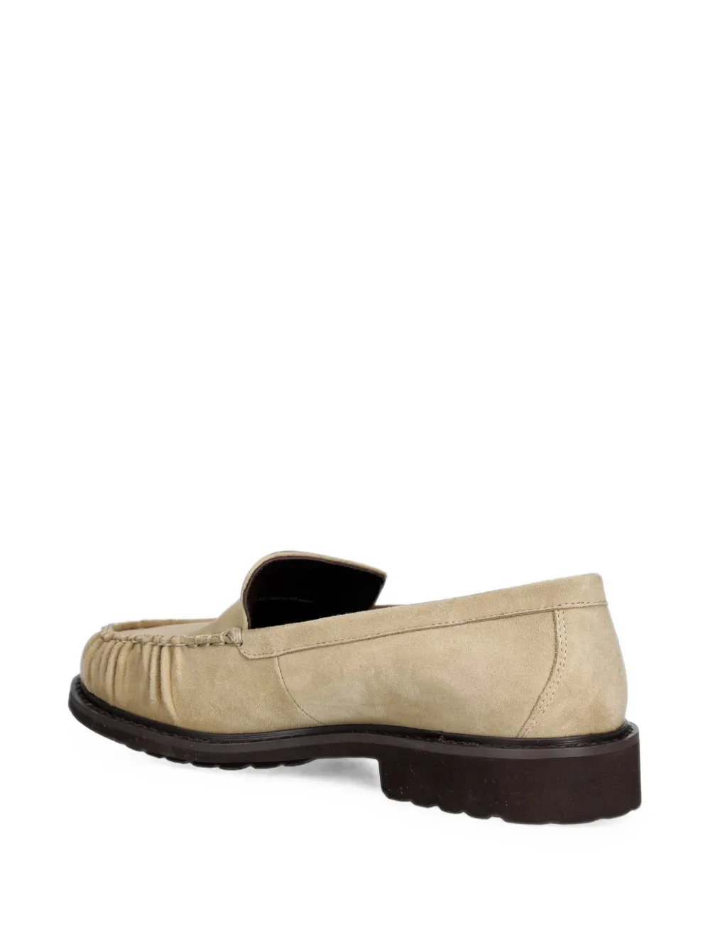 Love Moschino gathered slip-on loafers Beige