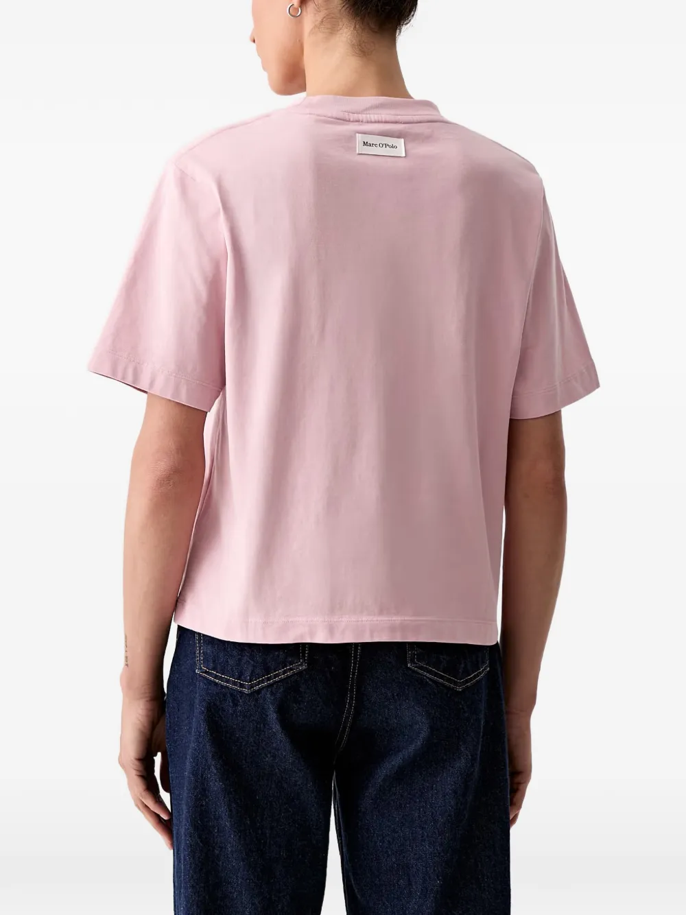 Marc O'Polo T-shirt met geborduurd logo Roze