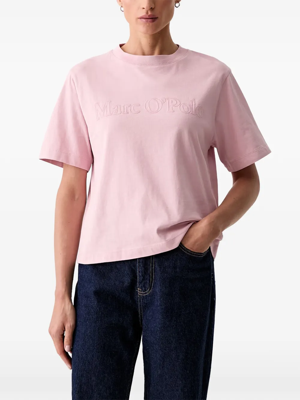 Marc O'Polo logo-embroidered T-shirt - Rosa