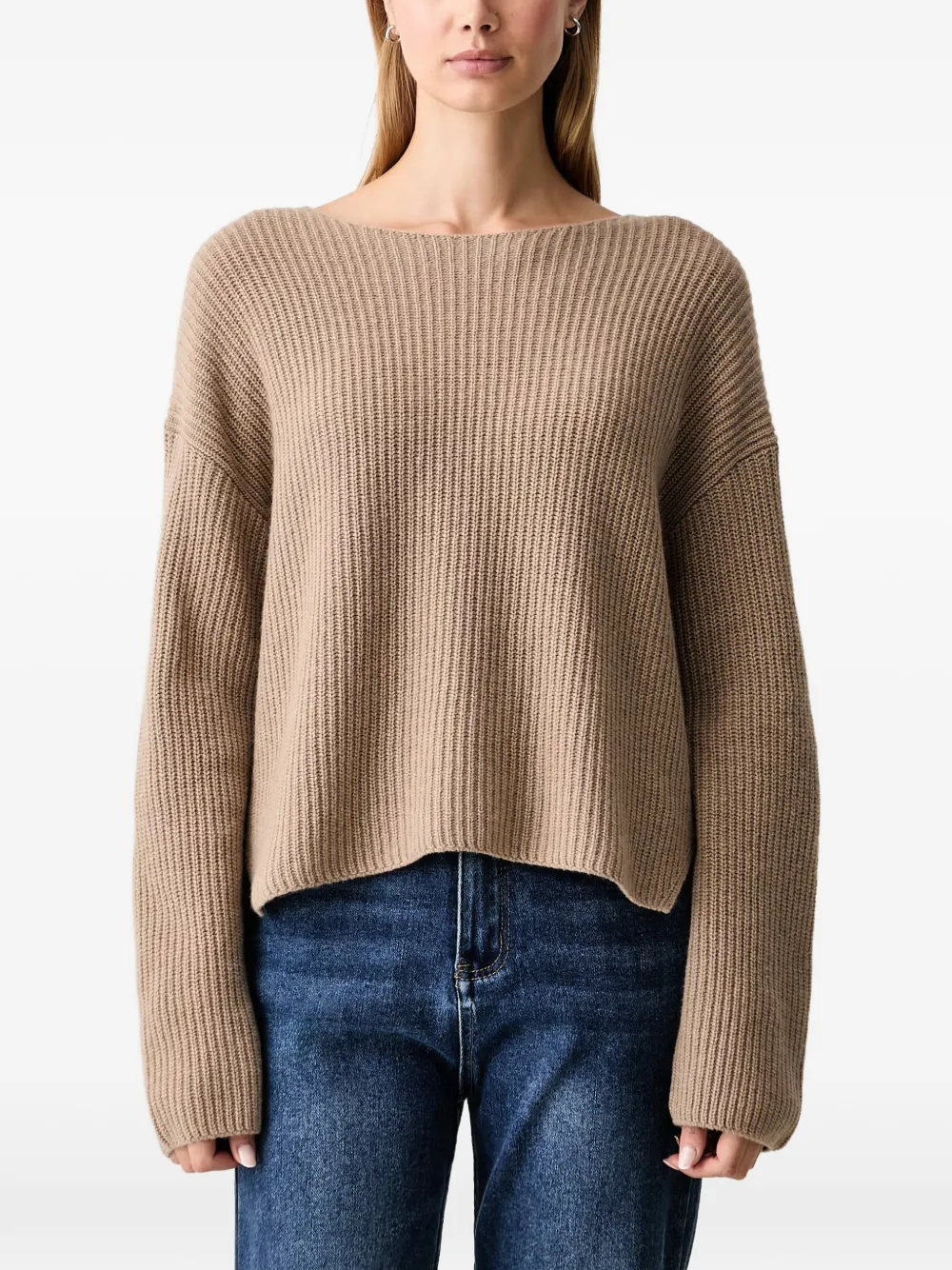 Marc O'Polo ribbed-knit boat-neck sweater - Toni neutri