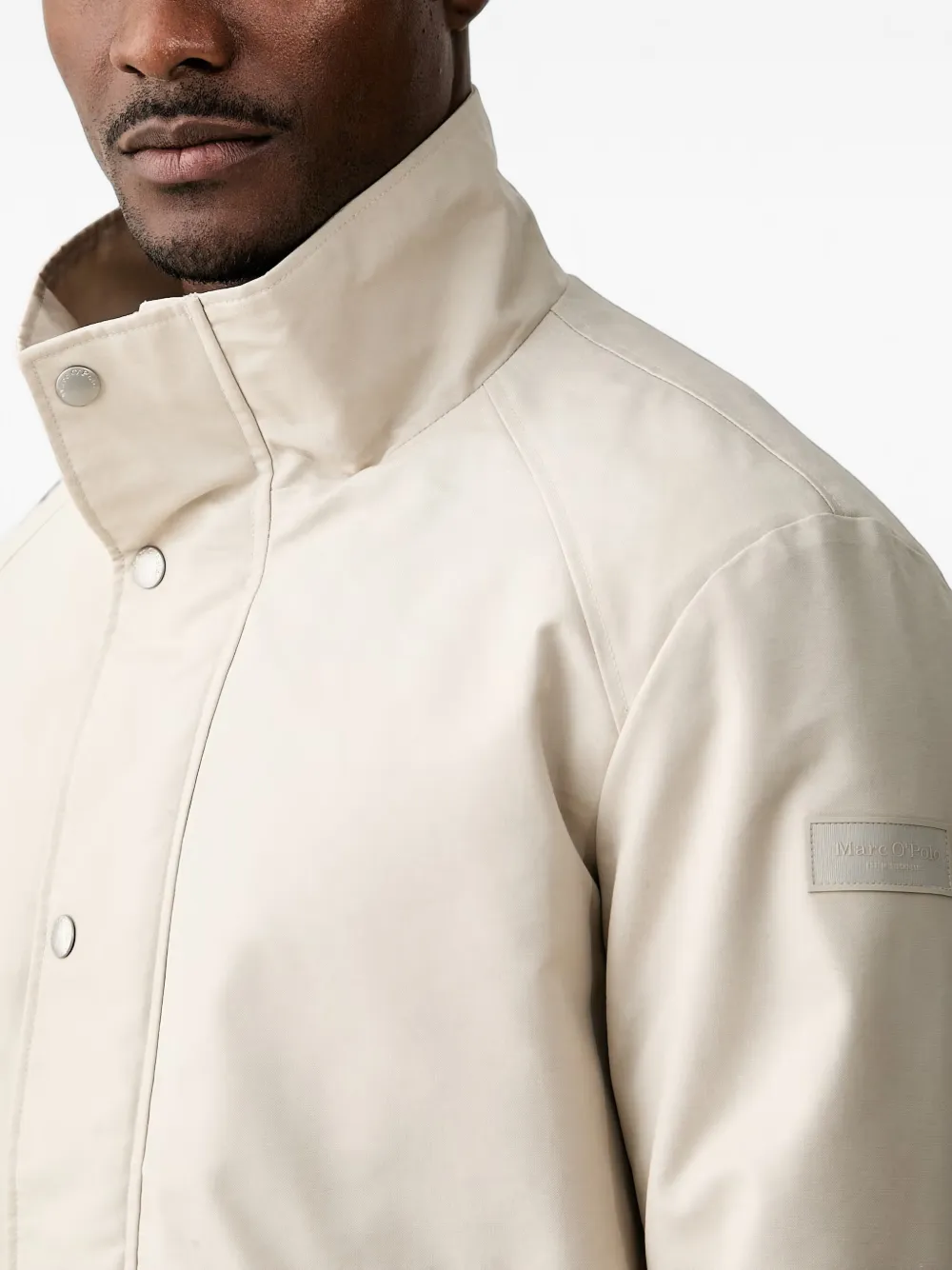 Marc O'Polo Jack met verborgen sluiting en raglan mouwen Beige