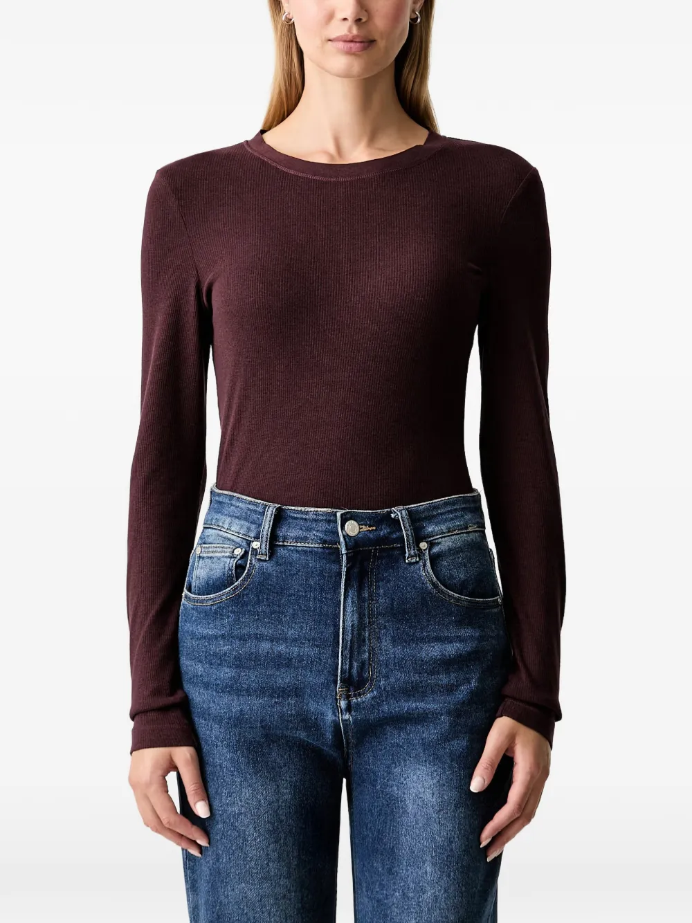 Marc O'Polo ribbed long-sleeve T-shirt - Rosso