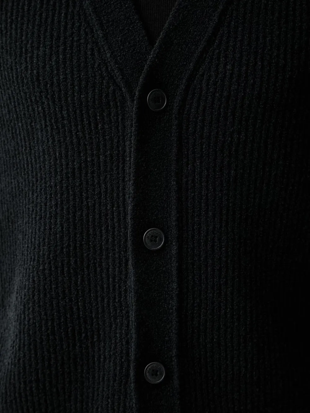 Marc O'Polo Ribgebreid vest Zwart