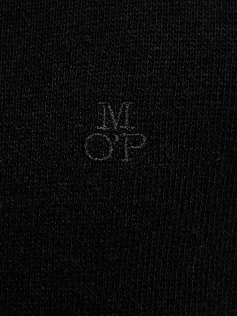 Marc O'Polo logo-embroidered crew-neck sweater Zwart