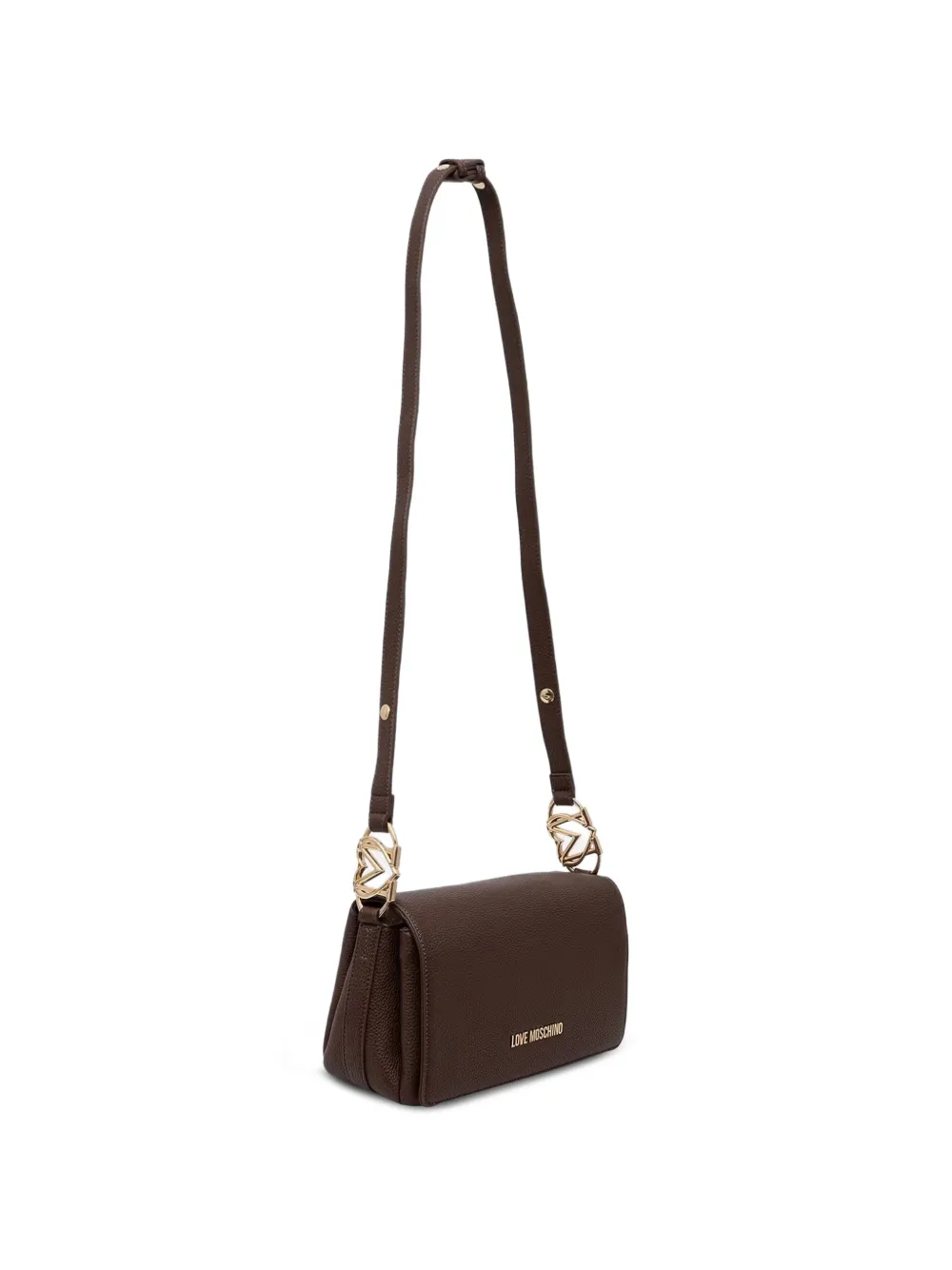 Love Moschino logo-plaque cross body bag Bruin