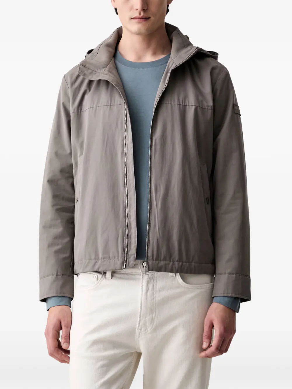 Marc O'Polo hooded zip-up jacket - Grigio
