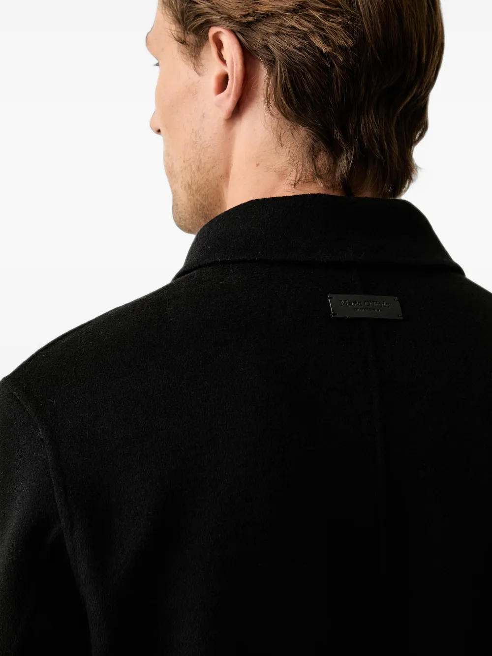 Marc O'Polo patch-pocket button-up jacket Zwart