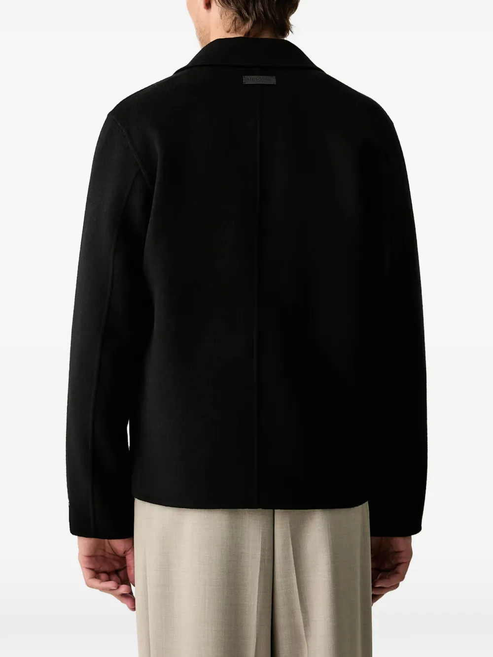 Marc O'Polo patch-pocket button-up jacket Zwart