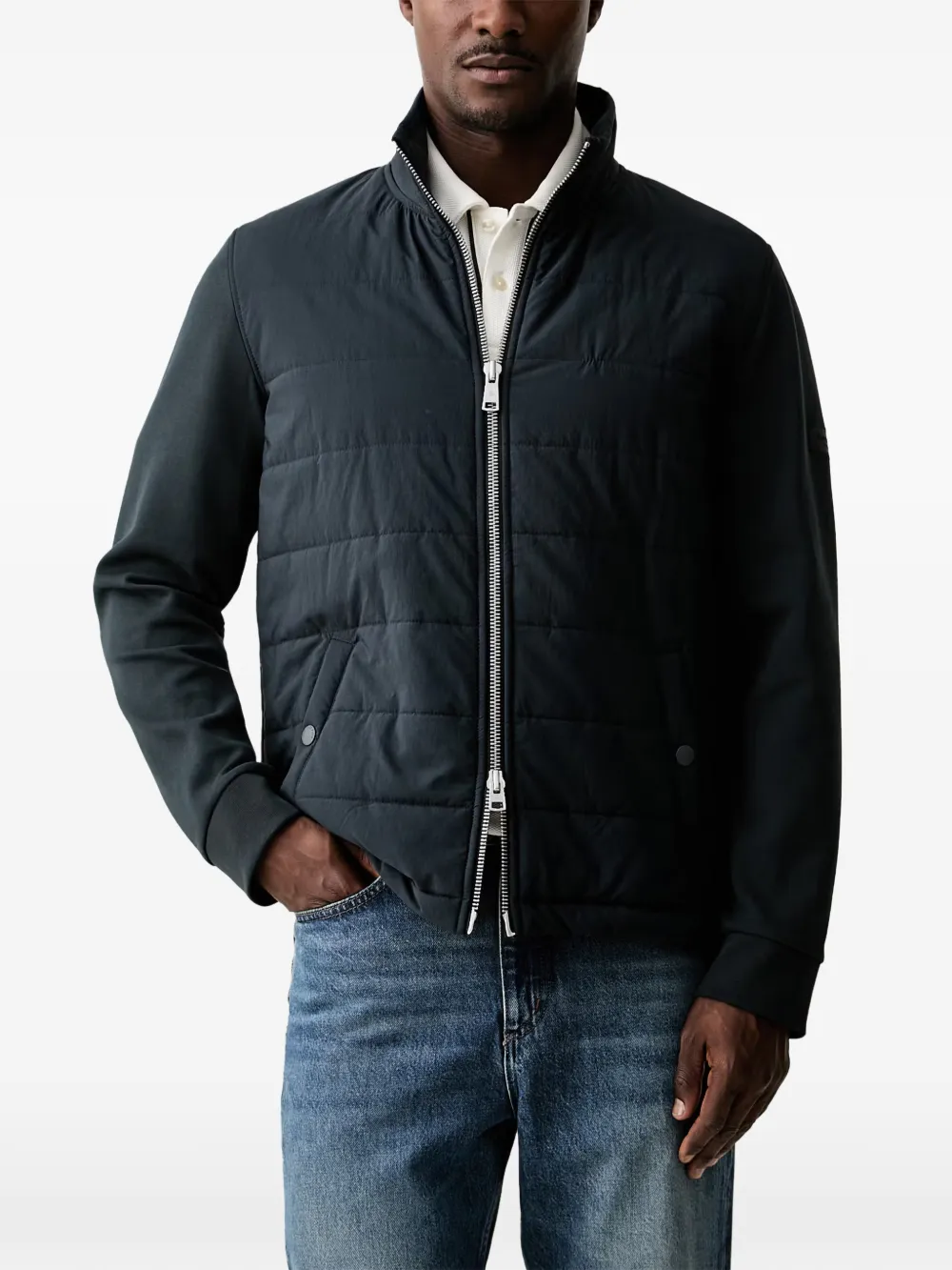 Marc O'Polo quilted high-neck jacket - Blu