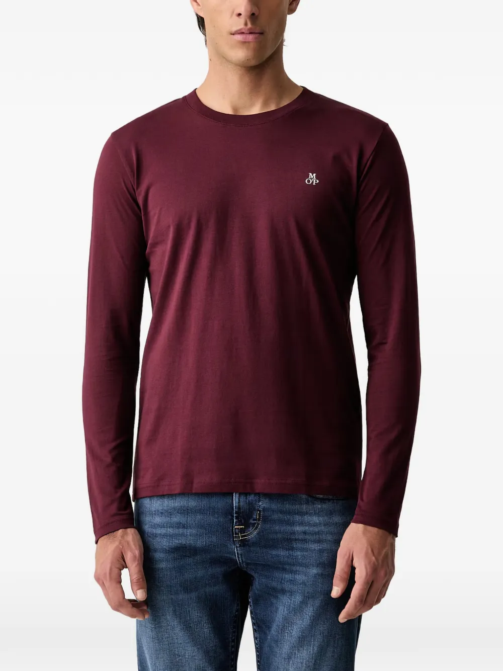 Marc O'Polo T-shirt met lange mouwen Zwart