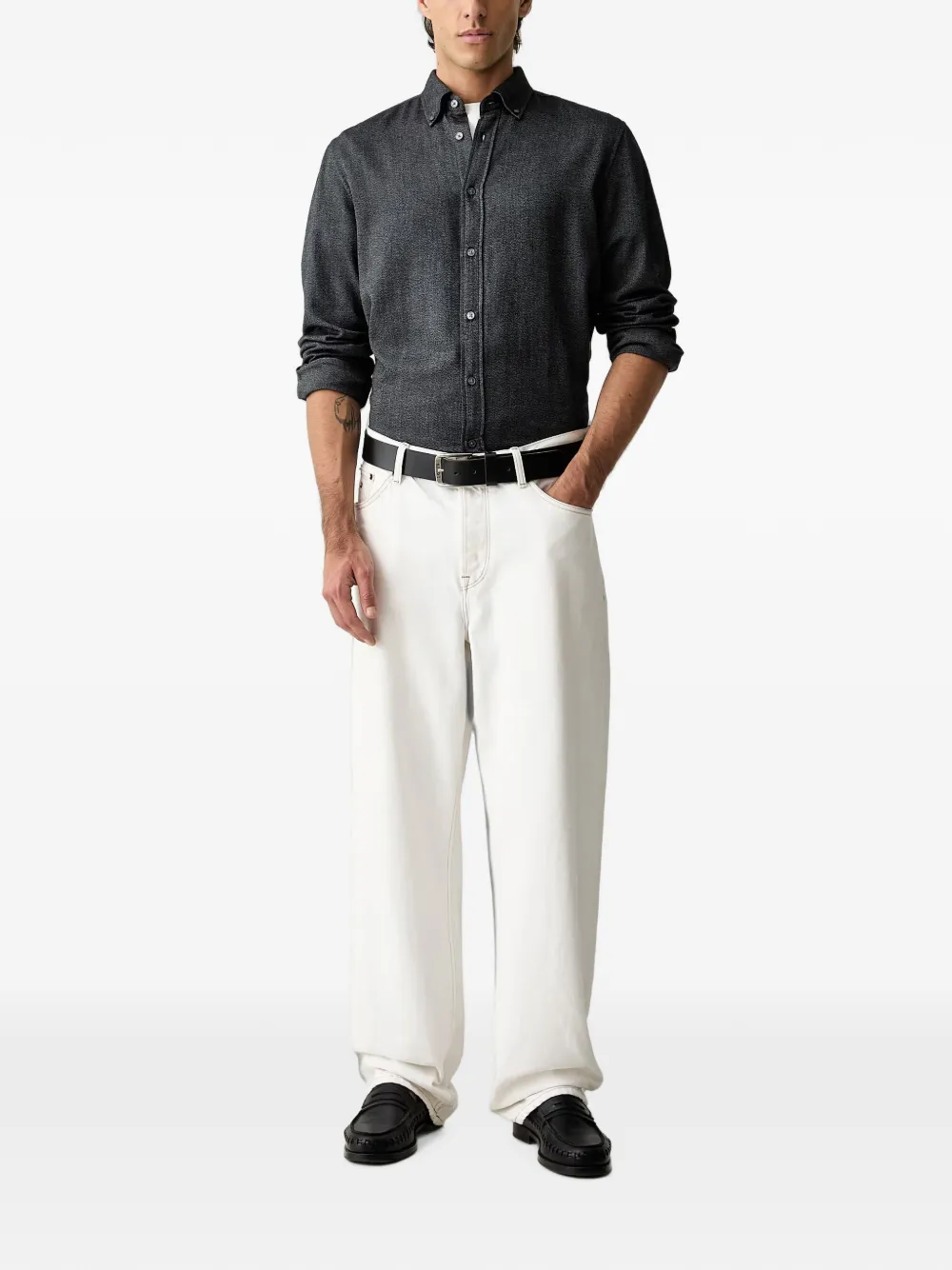 Marc O'Polo button-down shirt Grijs