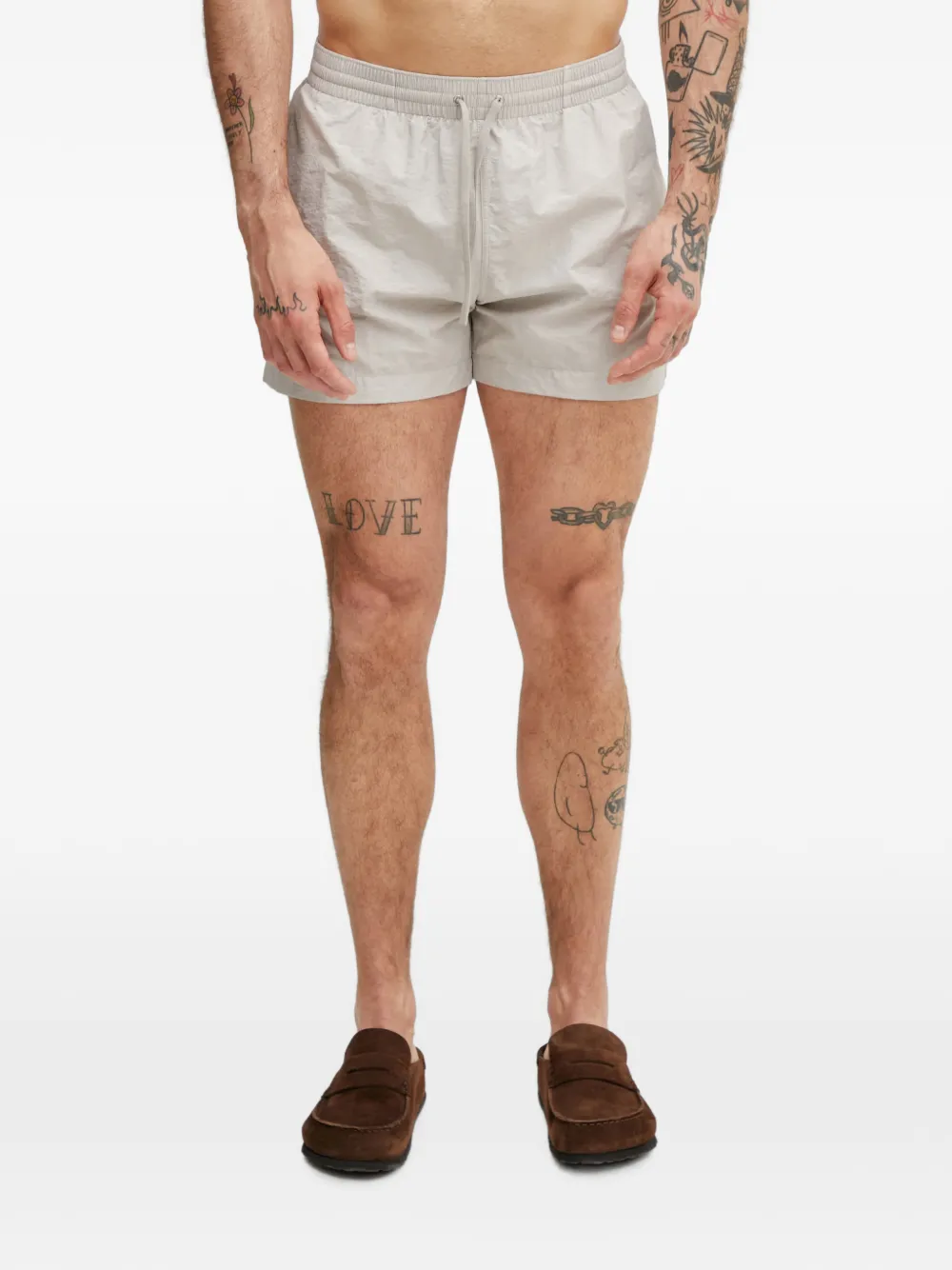 MM6 Maison Margiela drawstring swim shorts - Toni neutri