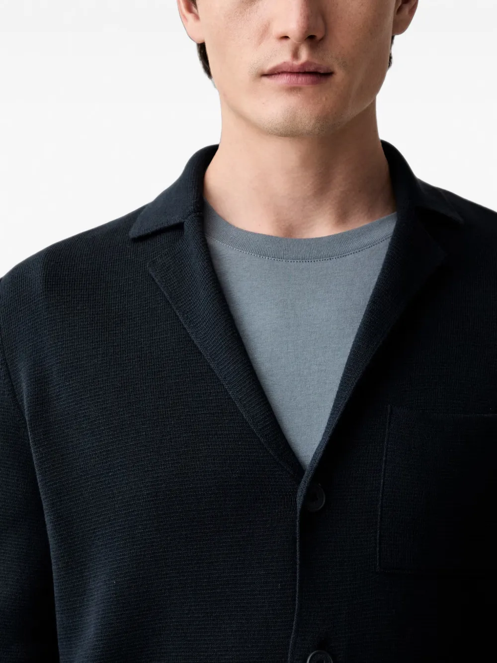 Marc O'Polo Vest met opgestikte zakken en knopen Blauw