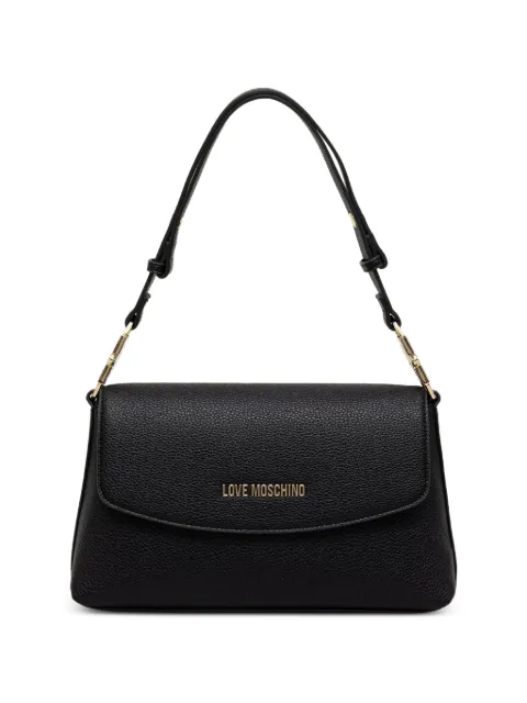 Love Moschino logo-plaque pebbled tote bag