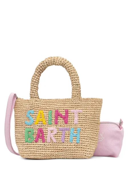 MC2 Saint Barth bolso de playa Beach mini tejido con logo bordado