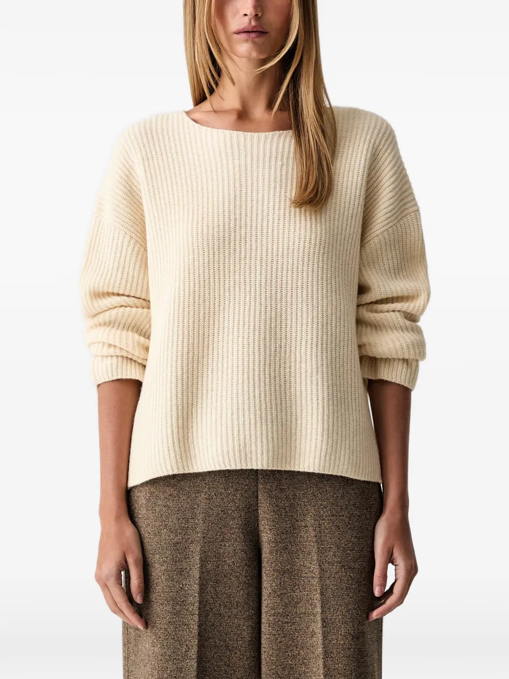 Marc O'Polo ribbed boat-neck sweater - Toni neutri