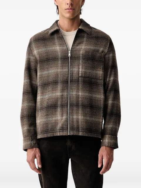 Marc O'Polo check-pattern zip-up jacket