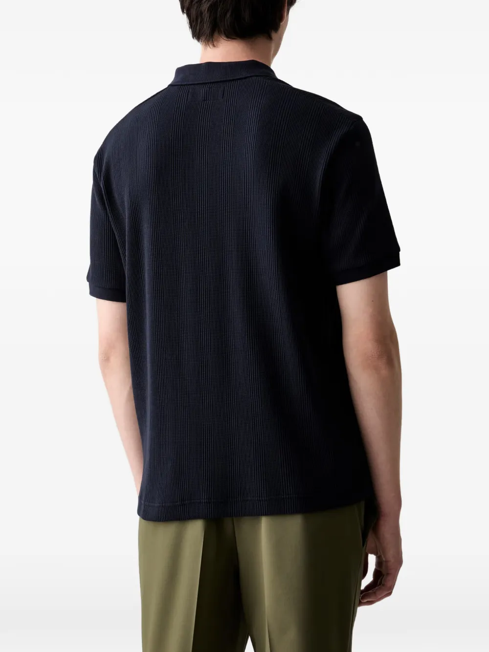 Marc O'Polo Geribbeld poloshirt Blauw