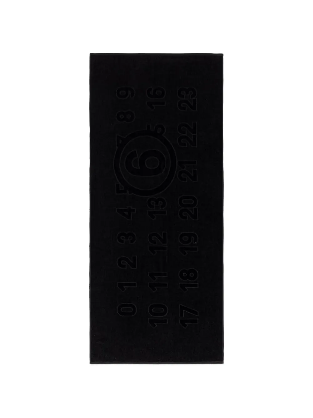 MM6 Maison Margiela Numeric logo-embossed beach towel - Nero