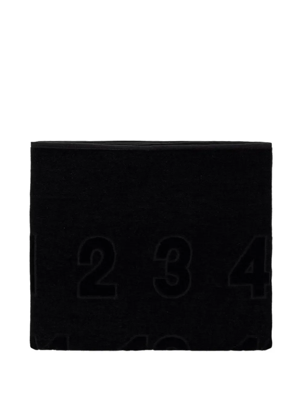 MM6 Maison Margiela Numeric strandlaken met logo-reliëf Zwart