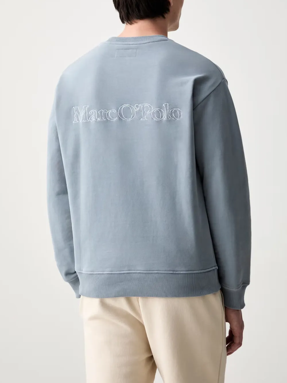 Marc O'Polo Sweater met geborduurd logo Blauw