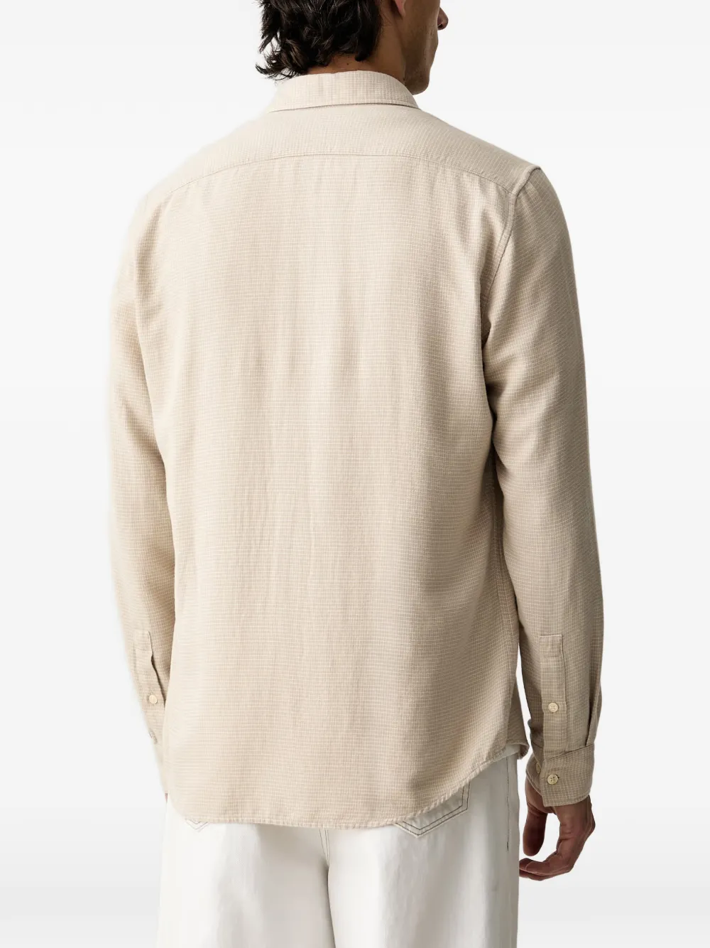 Marc O'Polo Geruit overhemd Beige