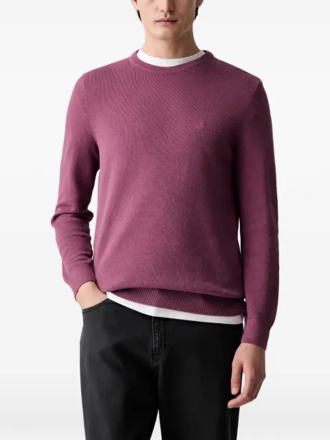 Marc O'Polo logo-embroidered waffle-knit sweater