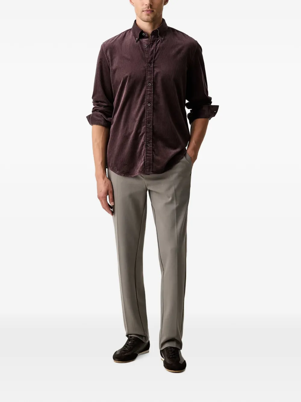 Marc O'Polo Geplooide pantalon Grijs